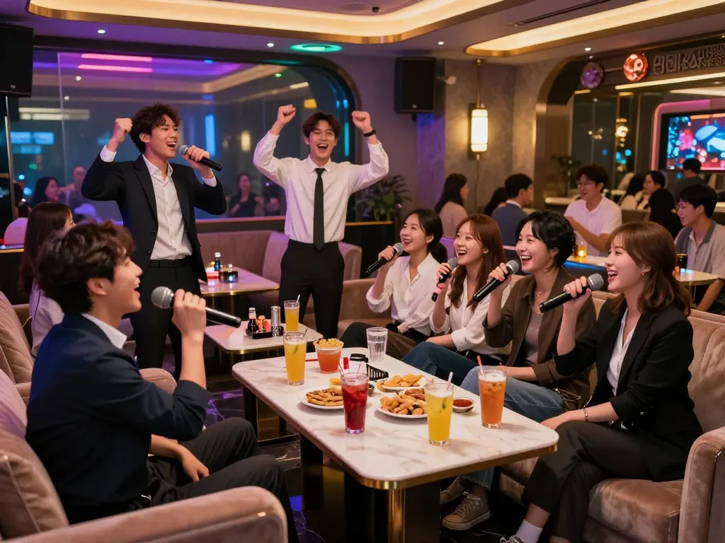 활기찬 친구들과 스타일리시한 호스트와 함께 인천쓰리노 라운지에서 즐기는 역동적인 밤문화.