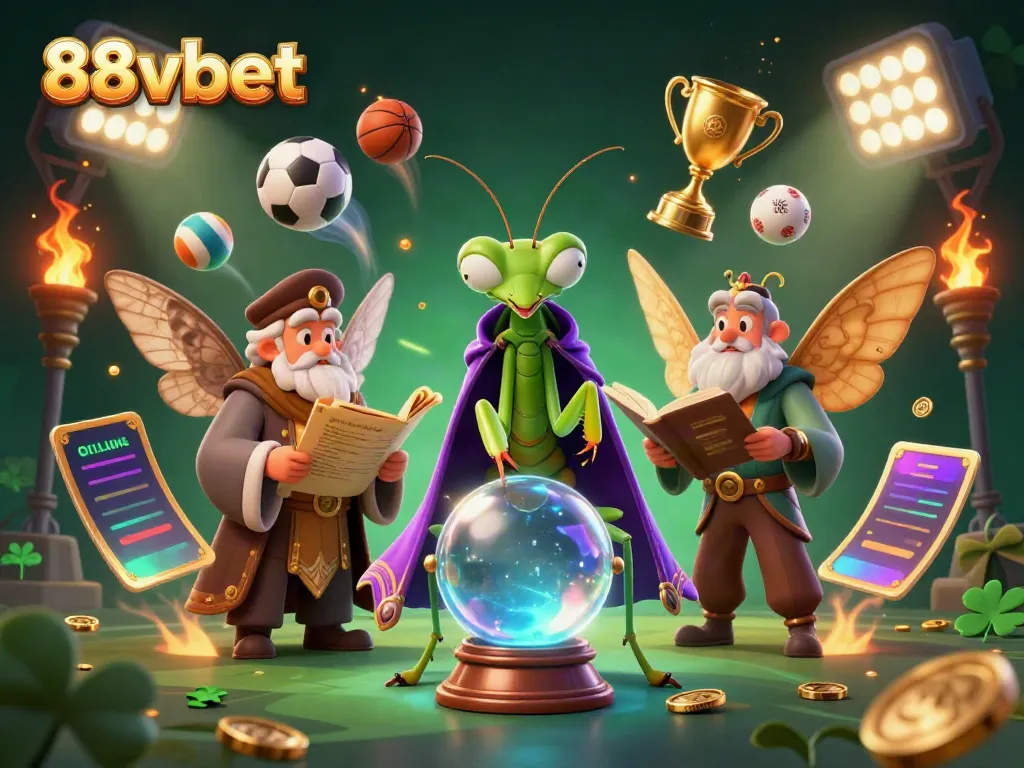 Bet and win with 88vbet illustrated in a vibrant 3D scene showcasing dynamic sports elements.