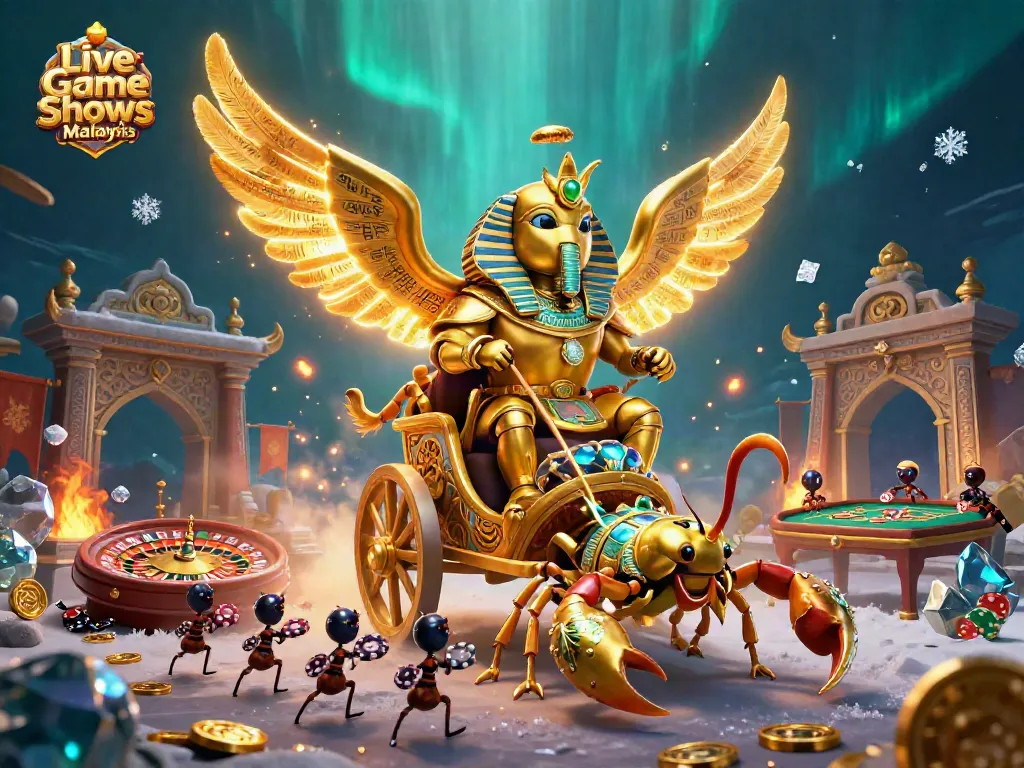 Experience thrilling action with Live Game Shows Malaysia featuring vibrant characters and gambling elements.
