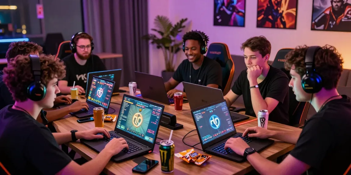 Engaged players enjoying the rikvip online card game in a lively gaming room.