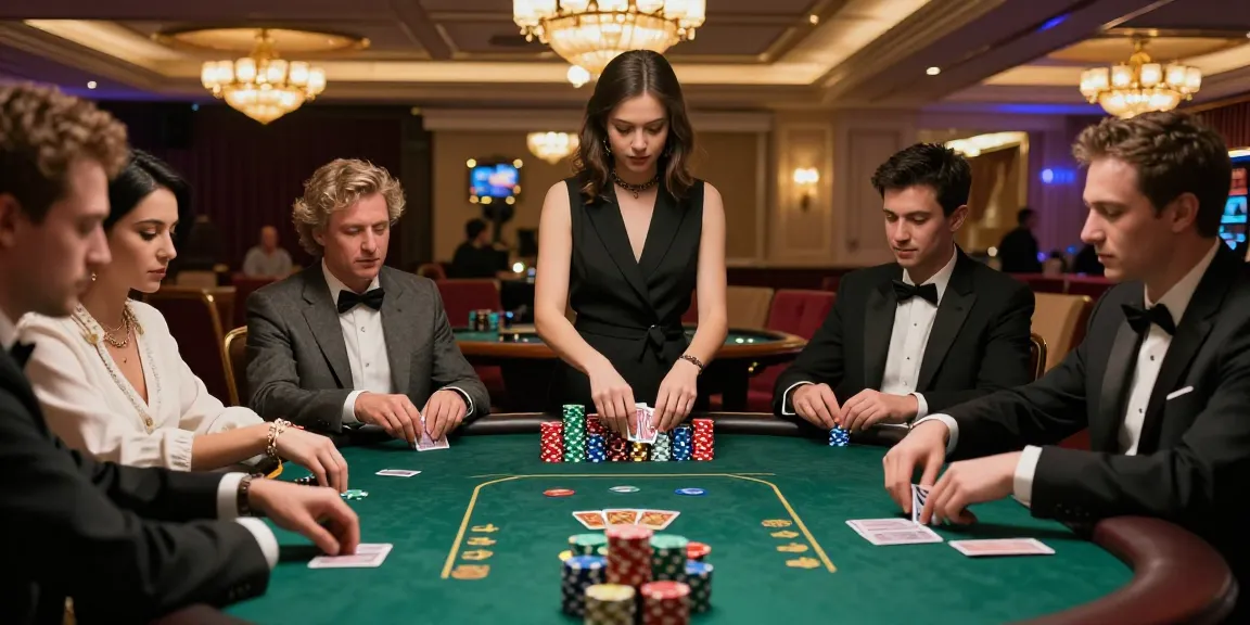 iwin players at high-stakes poker table in luxurious casino atmosphere