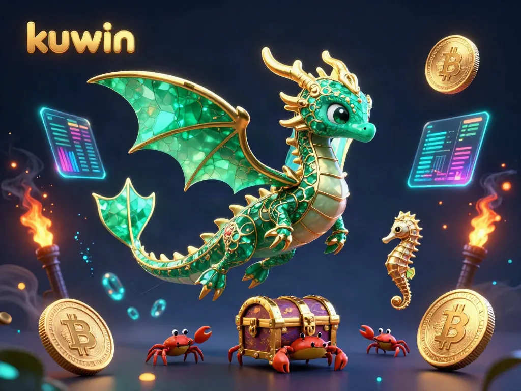 Kuwin offers vibrant online casino gaming with emerald sea dragon, Bitcoin coins, and exciting 3D graphics.