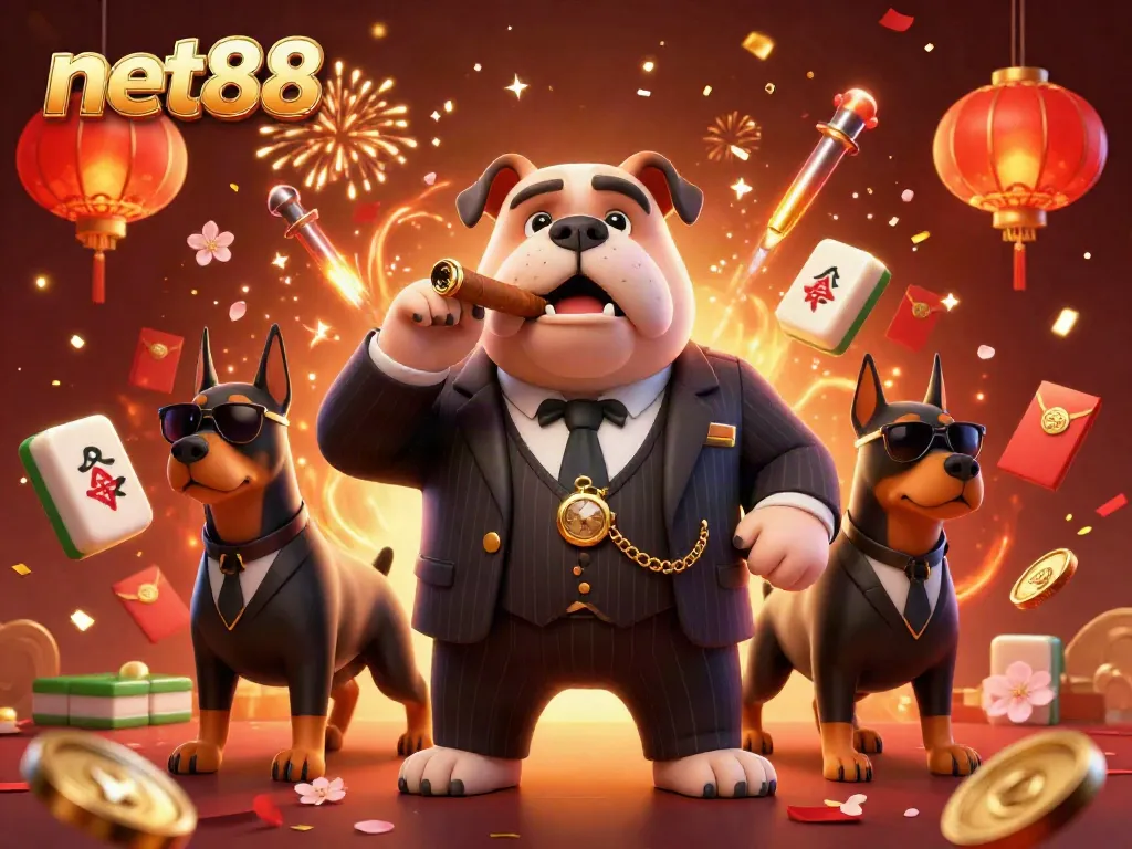 Experience the excitement of net88 with a dynamic casino illustration featuring animated characters and vibrant elements.