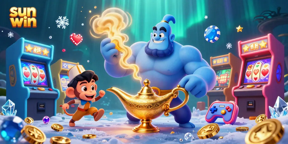 Experience the thrill of gameplay at sun win with a magical scene featuring vibrant casino elements.