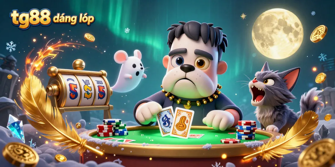 Engage in thrilling gameplay with tg88 đăng nhập at a vibrant casino scene featuring cards and gold coins.