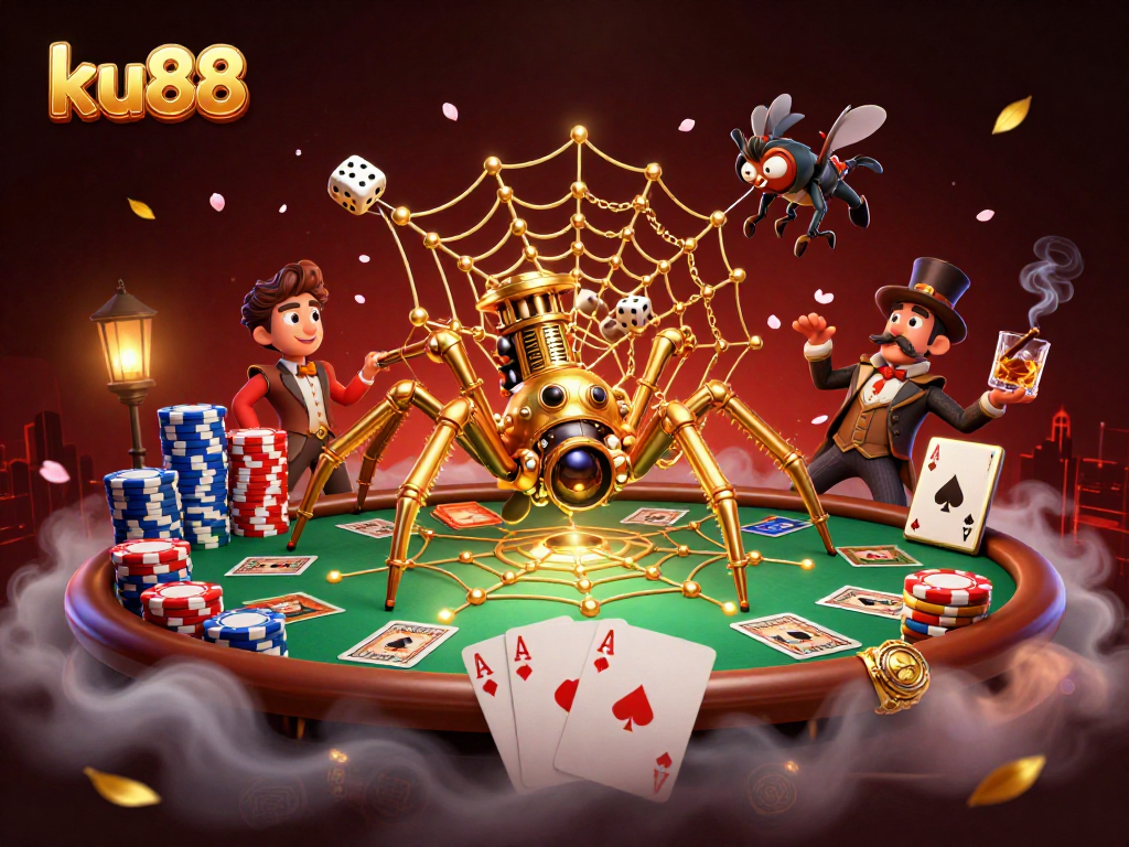 Engage in thrilling gameplay with ku88 in a vibrant steampunk casino scene.