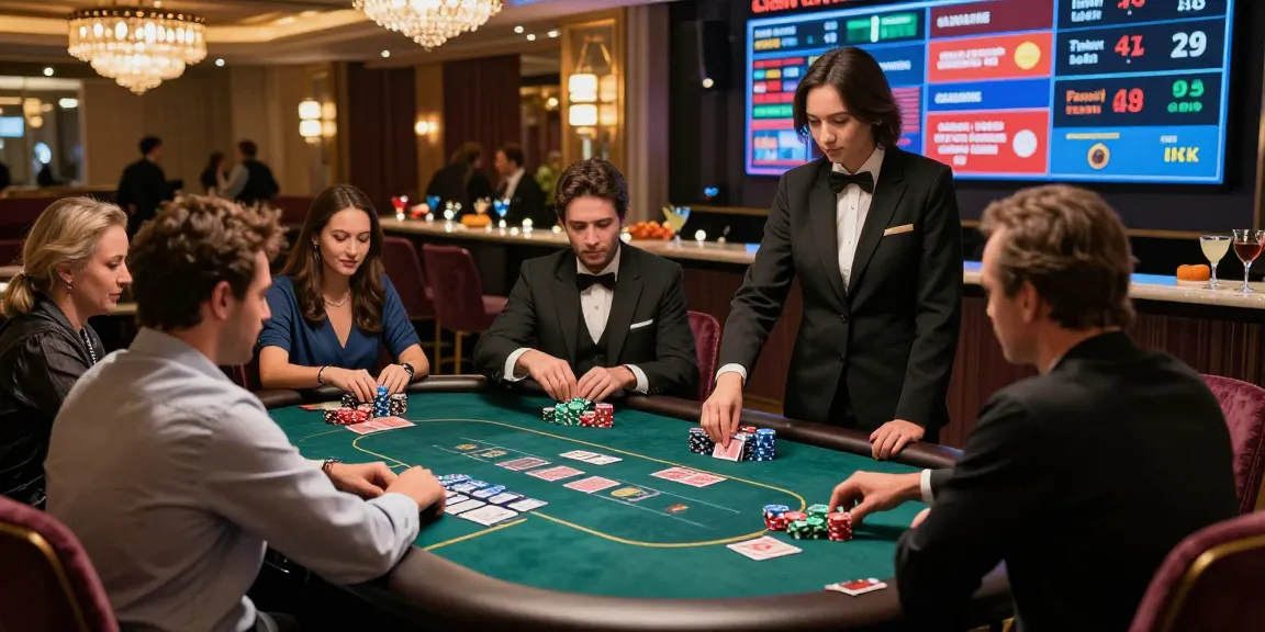 iwin players enjoying a thrilling poker game in a luxurious casino setting with vibrant atmosphere