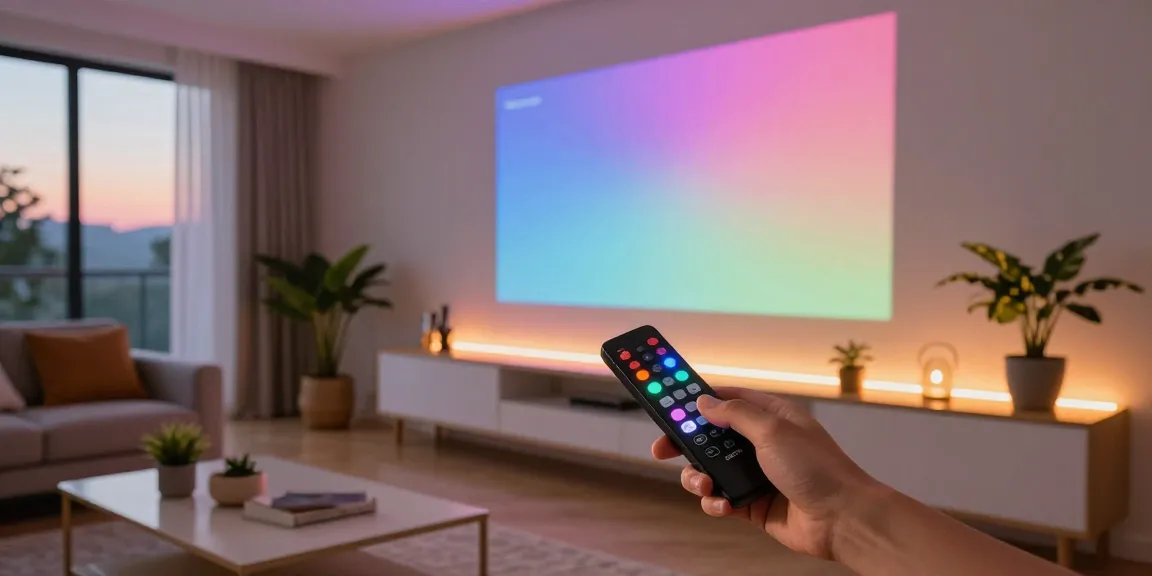 Aplica LED în living modern, ajustare benzi LED pentru iluminat ambiental.