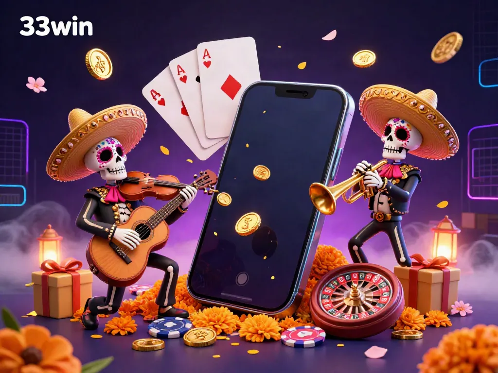 Play thrilling slots at 33win with lively mariachi characters enhancing your gaming experience.