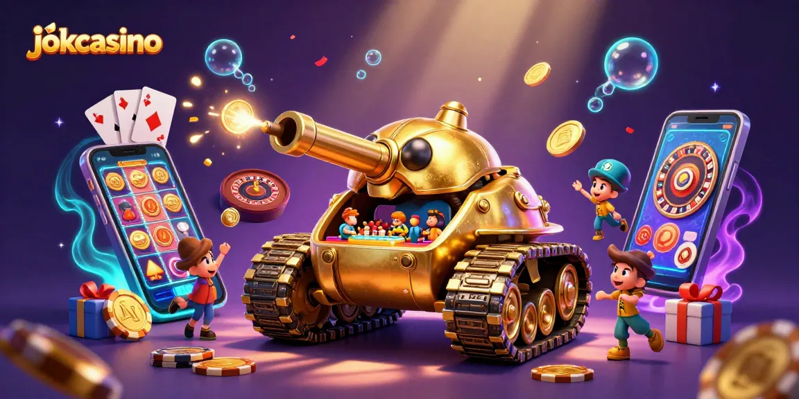 Engage with jokacasino's vibrant universe featuring a golden beetle tank mini-casino bursting with energy.