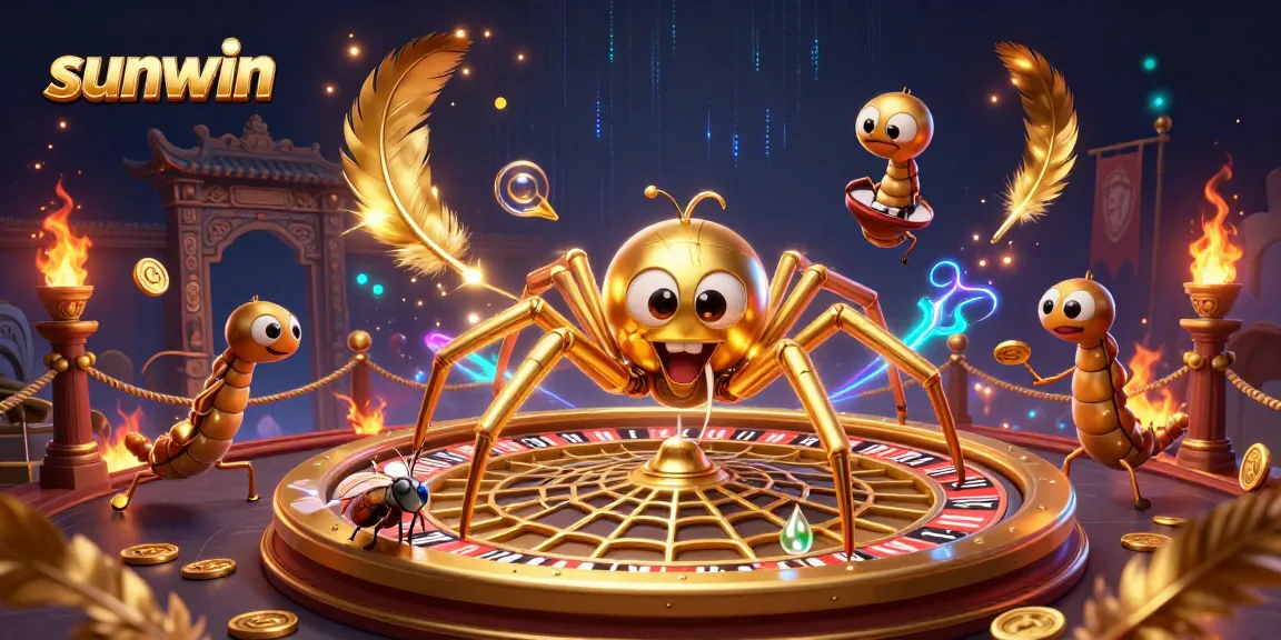 Engage with sunwin's thrilling betting experience in a vibrant 3D casino scene featuring unique characters.