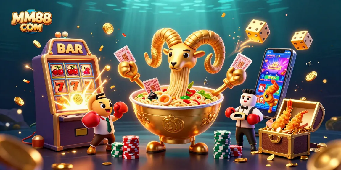 Experience thrilling wins with MM88 COM featuring vibrant 3D casino characters amidst dynamic game elements.