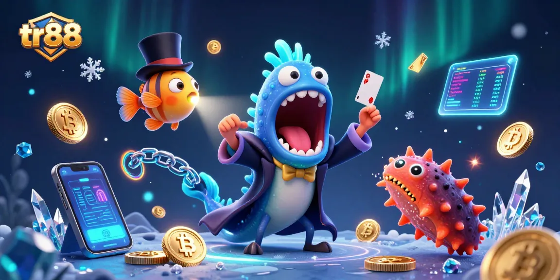 Engage with tr88's vibrant casino experience featuring bioluminescent characters and crypto coins to amp up your game.