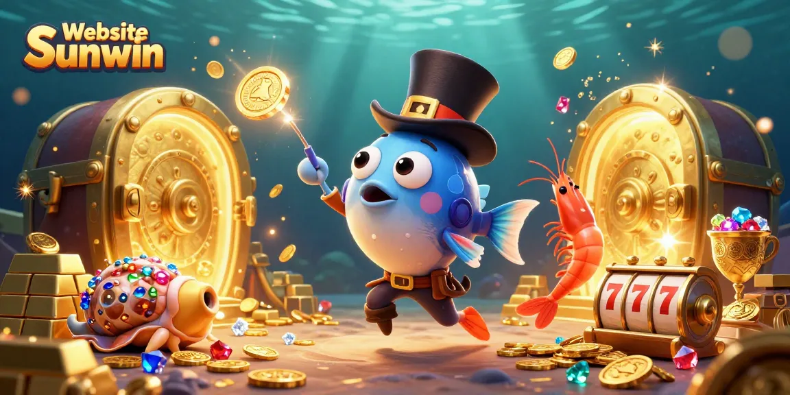 Win big with Website Sunwin in this captivating underwater casino adventure featuring vibrant characters and golden treasures.
